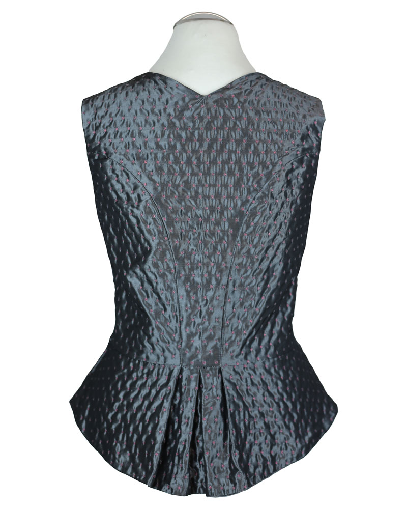 Trachten-Taftfmieder mit Schößerl, grau, glänzend_02