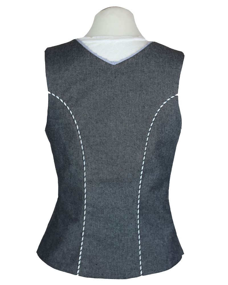 Jeans Mieder-Weste, grau, Baumwolle_01