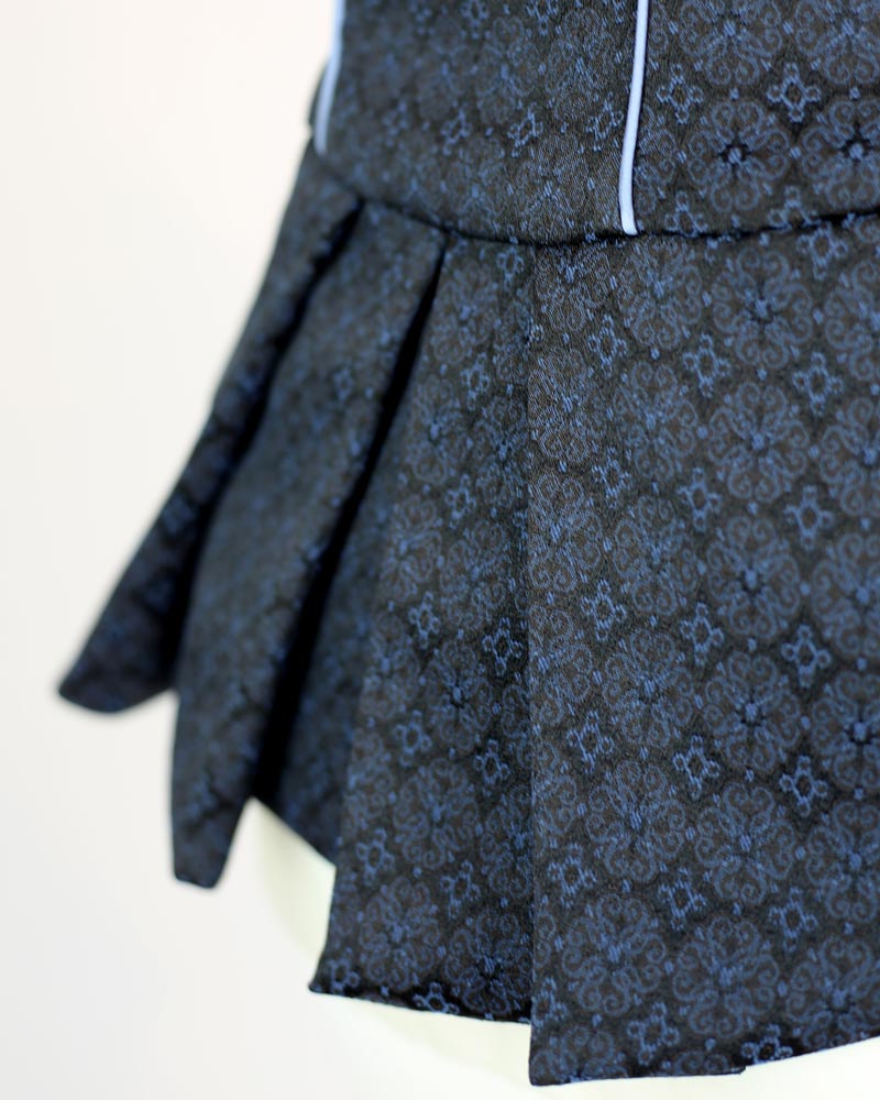 Stretch Trachtenmieder mit Schößerl, dunkelblau_03