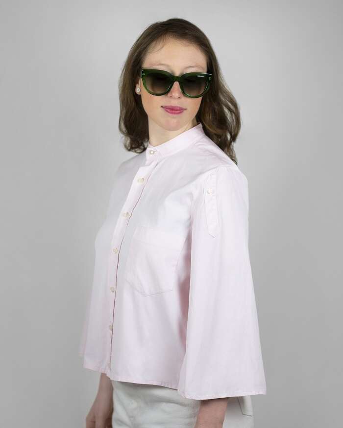 Bluse A-Linie Baumwolle circular rosa