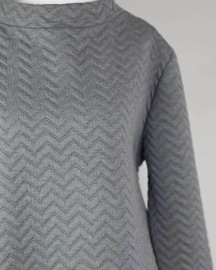 Pulli aus Jersey doubliert, ZickZack Muster, grau_03