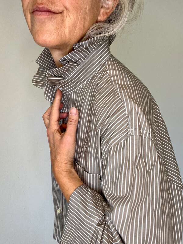 Bluse Circular mit Faltenkragen