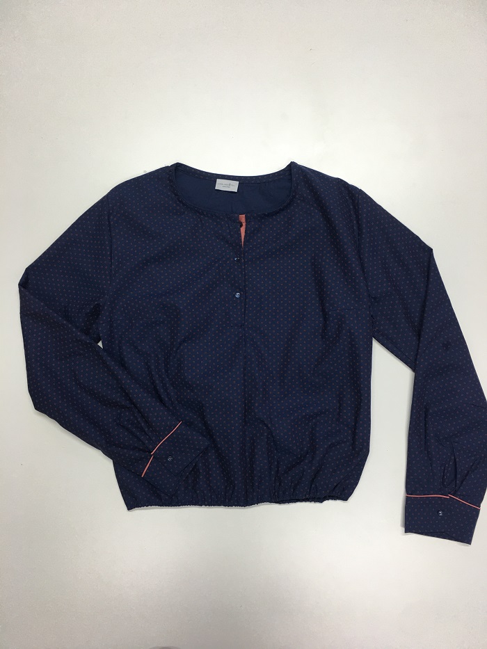 Bluse Rundhals Baumwolle Minidessin_01