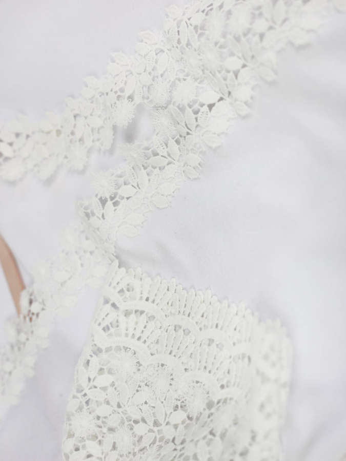 Dirndlbluse Spitze / Jersey, Halbarm, weiß_02