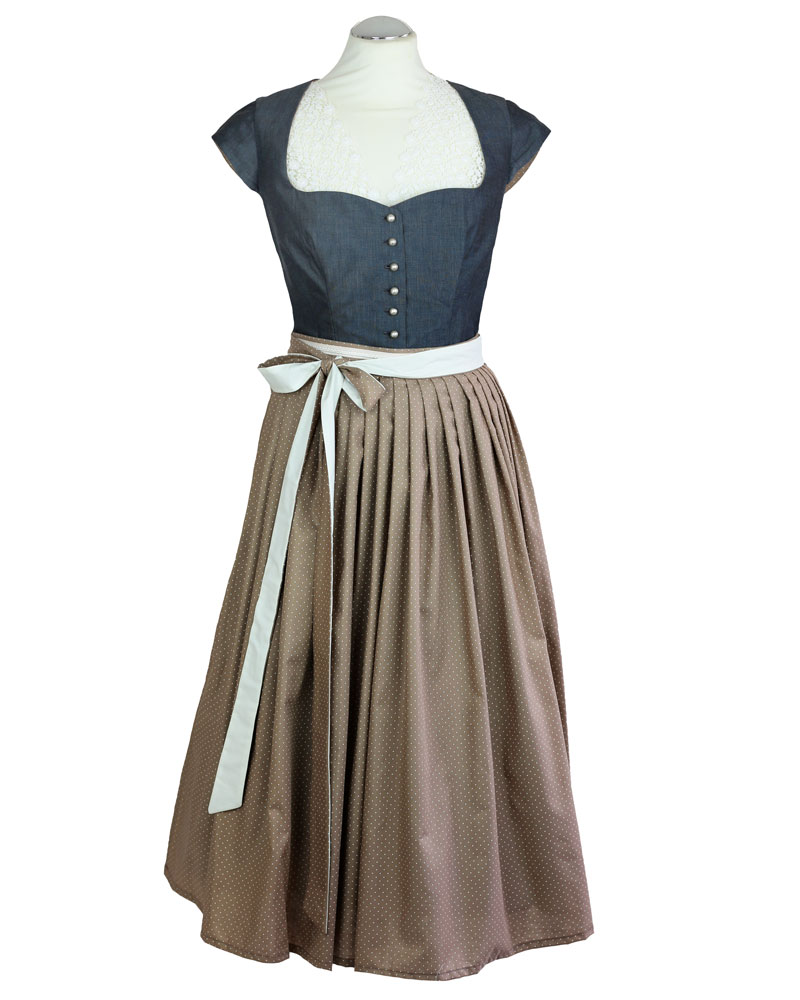 Dirndl mit Schürze, Baumwolle, anthrazit, Flügelarm_02