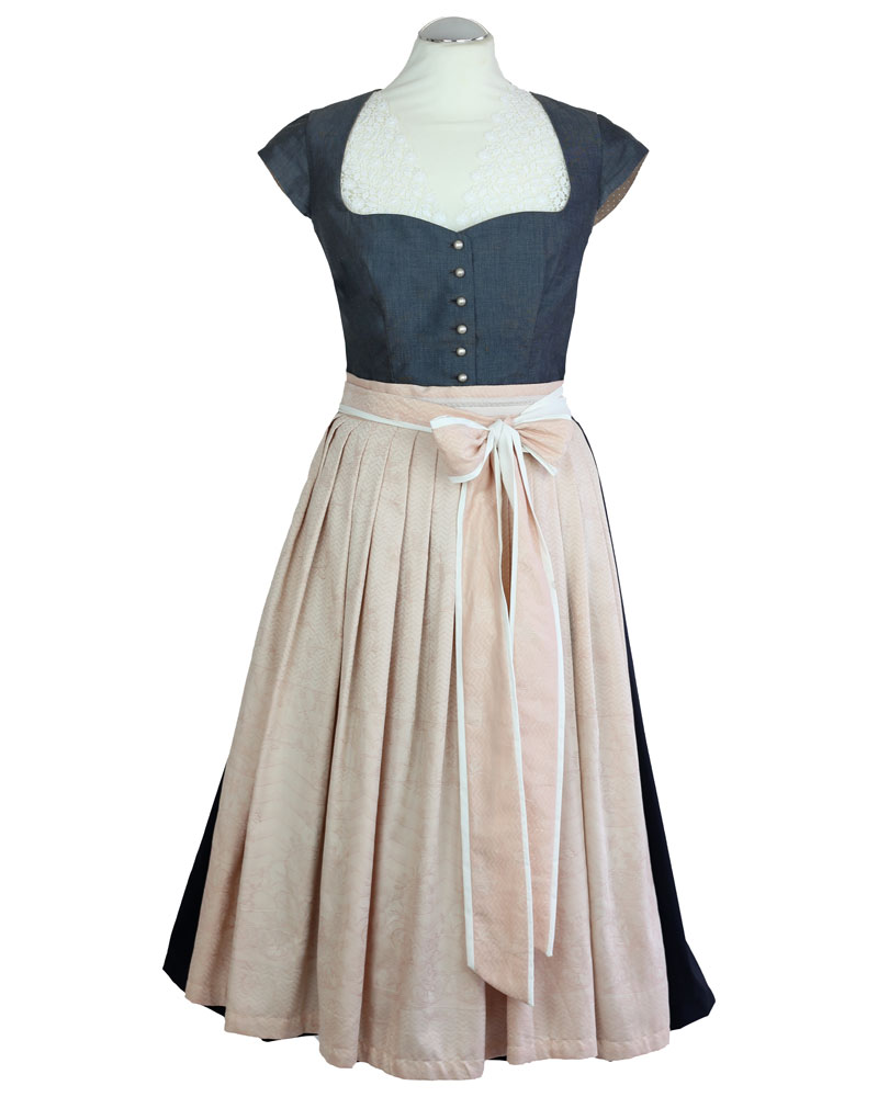 Dirndlschürze, Baumwolle, Jaquard, rosafarben_03