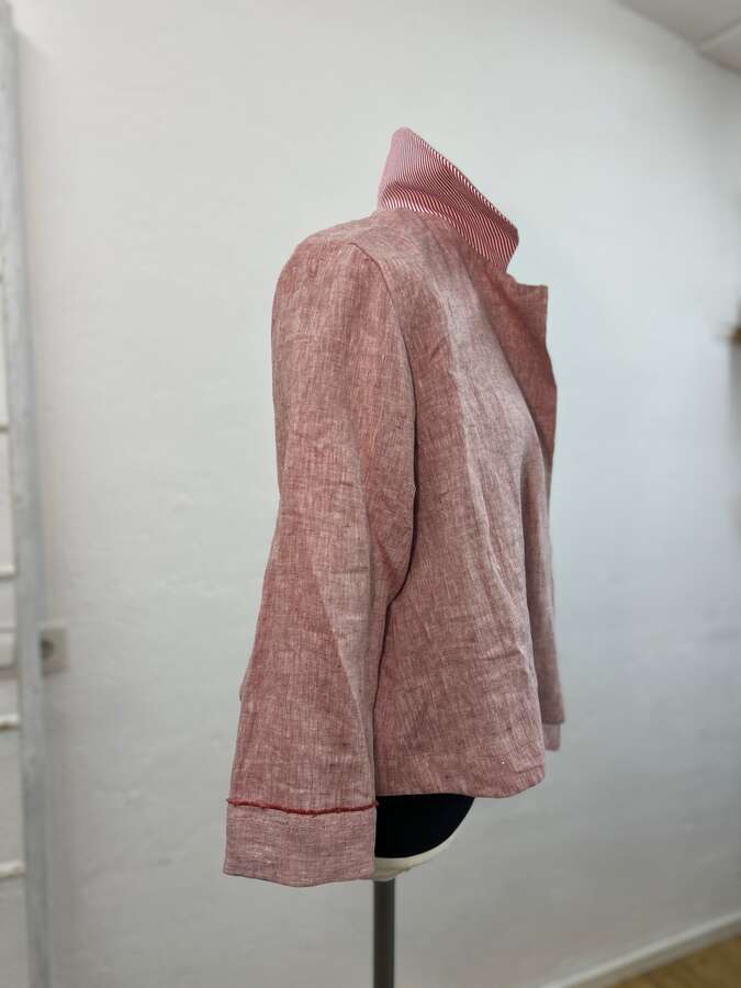 Hemdbluse aus Hanfleinen, rotmelange_02