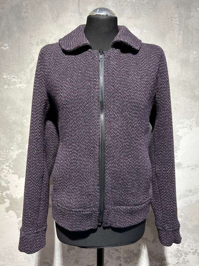 Hemdjacke kastig in aubergine