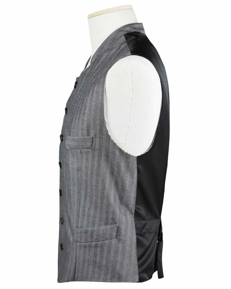 Herrenweste, Fischgrät geknöpft und hochgeschlossen_03