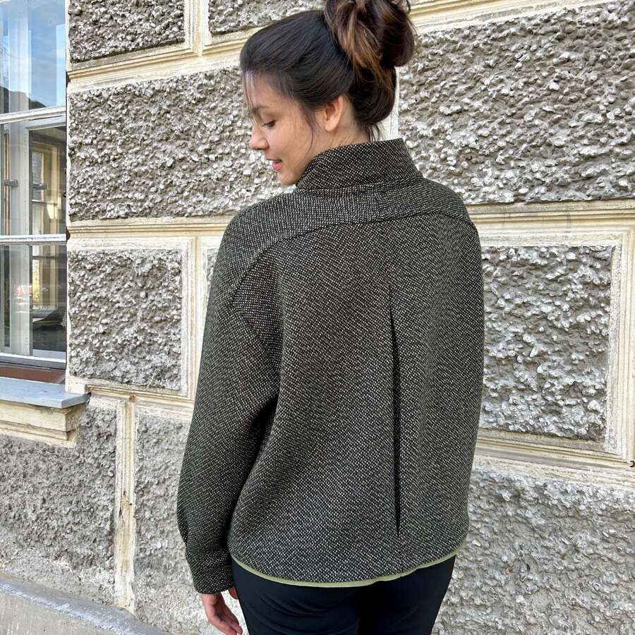 Alljahres-Jacke, strukturiert in grünmelange_01