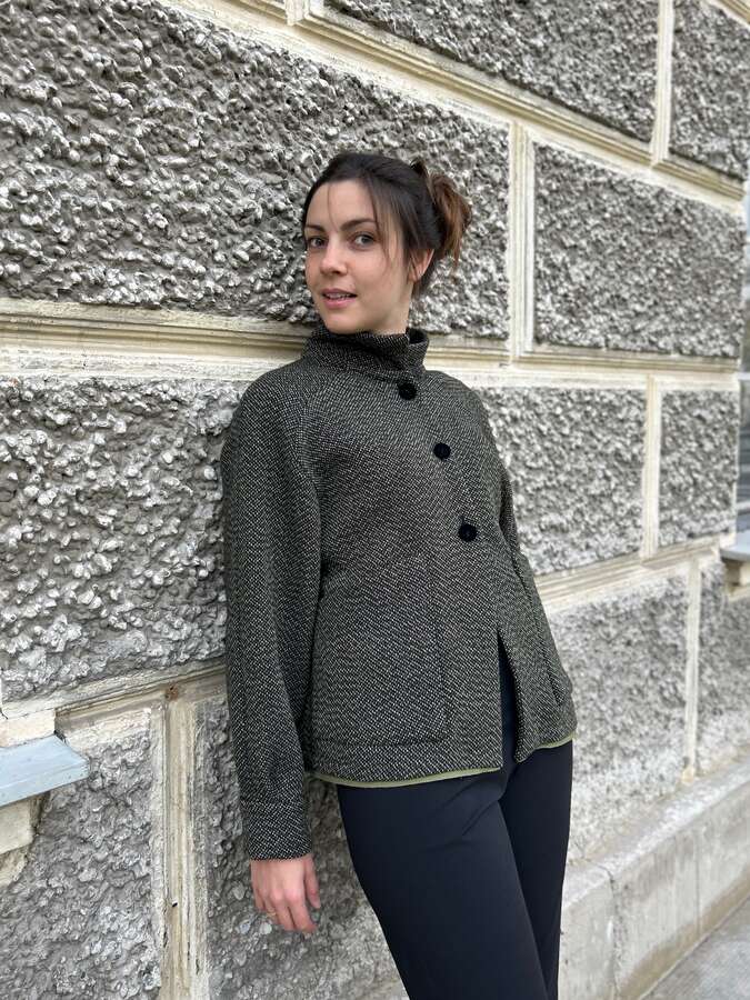 Alljahres-Jacke, strukturiert in grünmelange_02