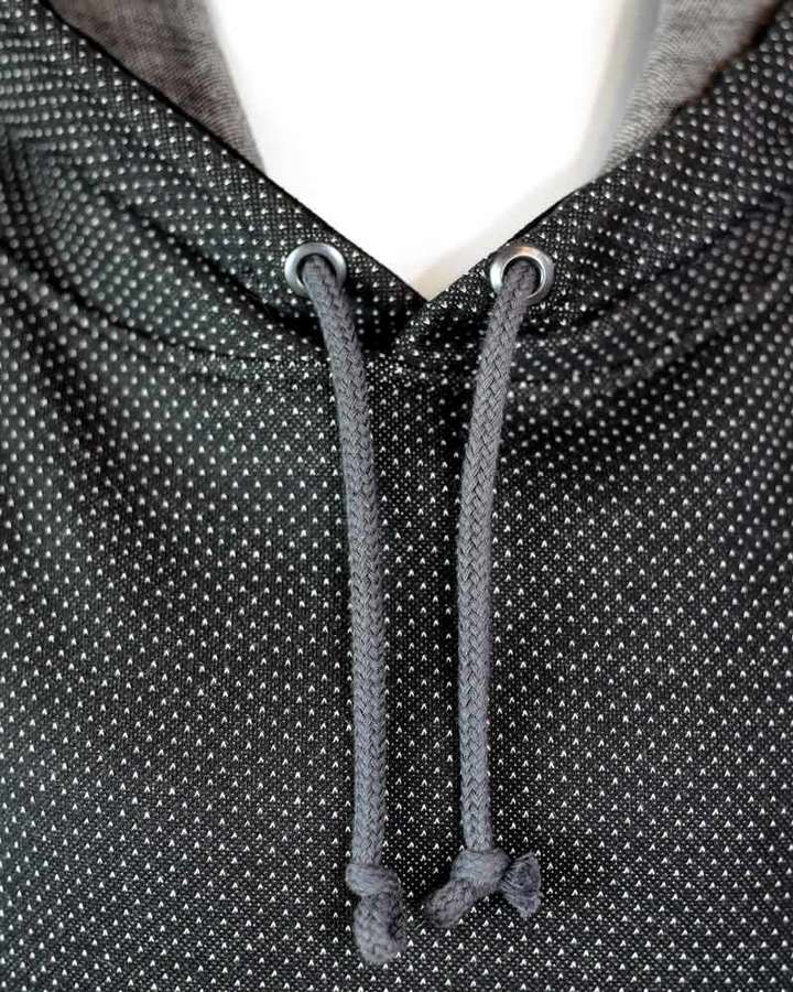 Kapuzenshirt Oversize Baumwolle schwarz/weiß_01