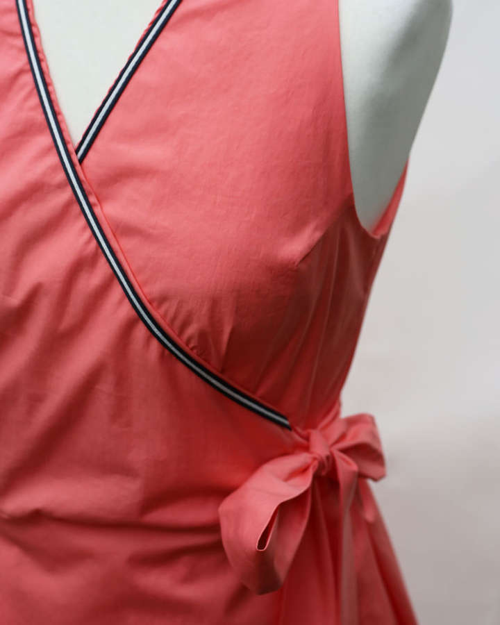 Kleid zum Wickeln in koralle_01