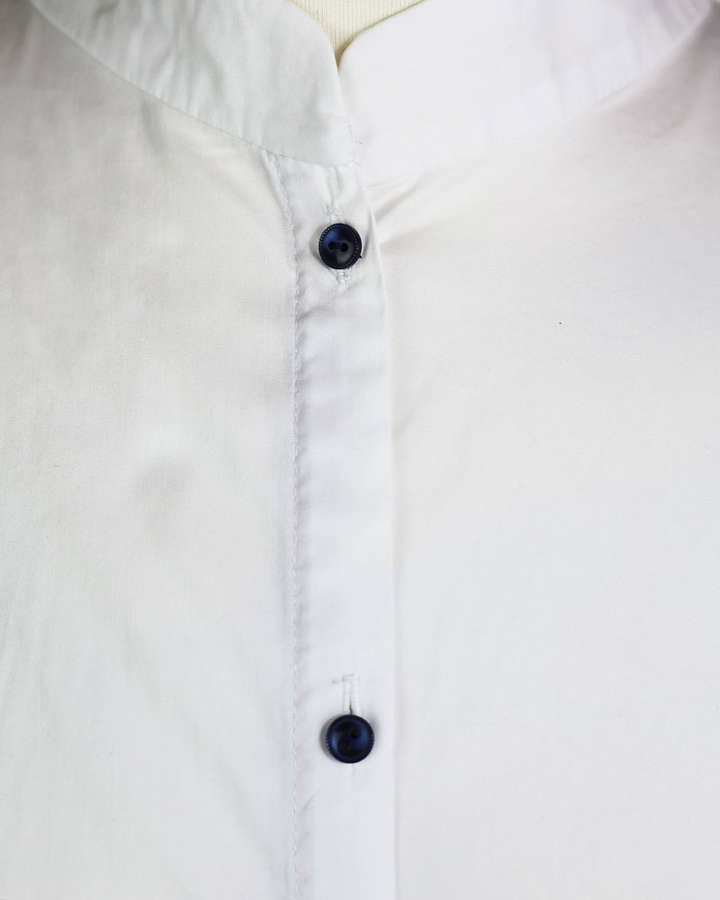 Weiße Baumwollbluse in Oversize Silhouette_03