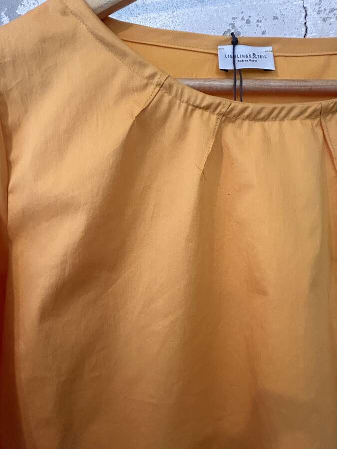 Popeline Bluse halbarm, honiggelb_02