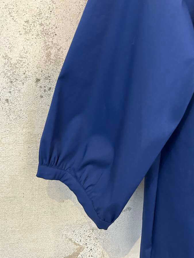 Popeline Bluse halbarm, royalblau_01