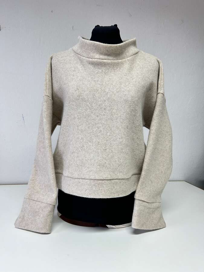 Strickpulli ecru, weiche Wolle