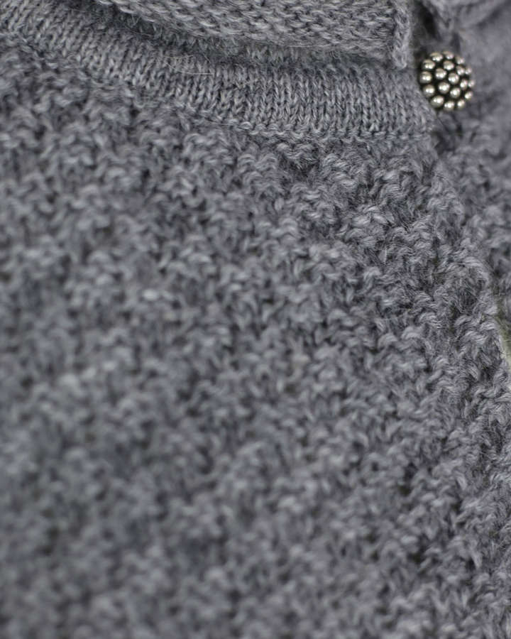 Strickjacke, Alpakamischung, Waffeloptik, graumelange_03