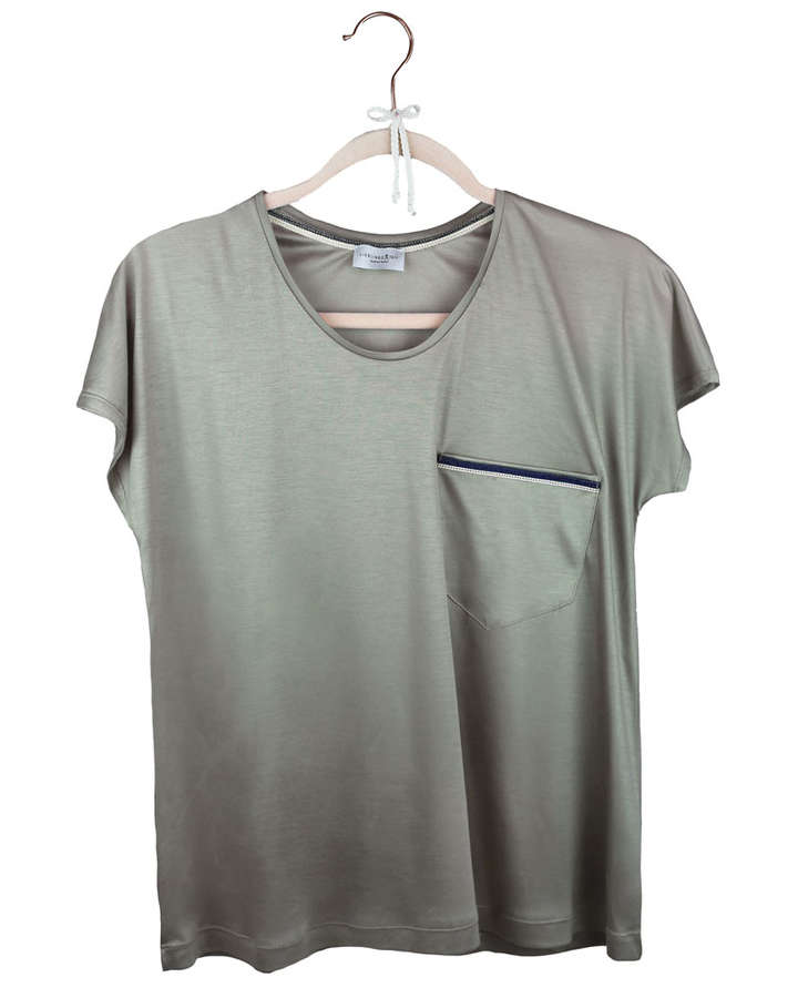 T-Shirt // Jersey, Baumwolle, Kurzarm, schiefergrün_01