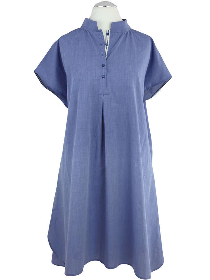 Tunika Baumwolle, blau_01