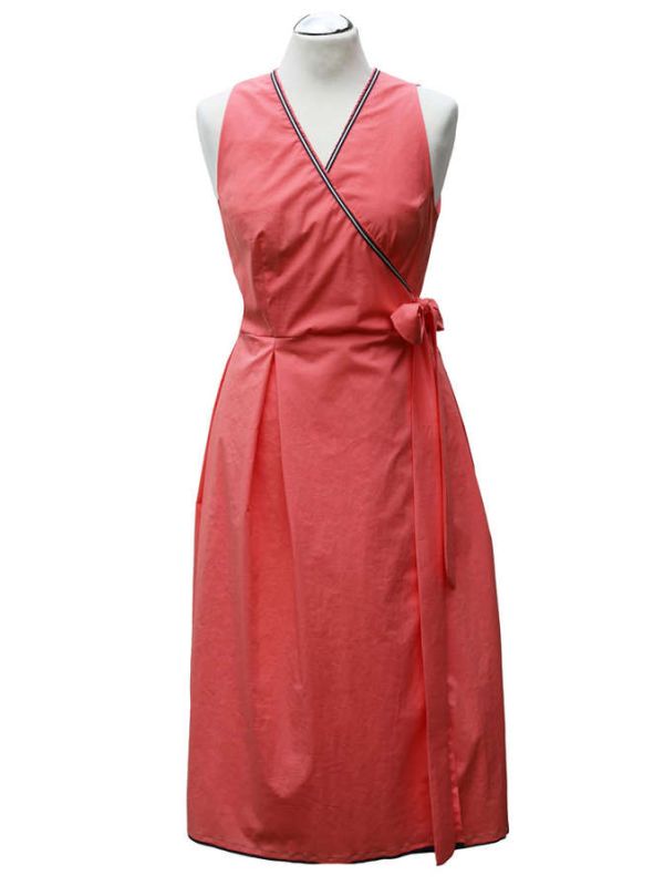 Kleid zum Wickeln in koralle