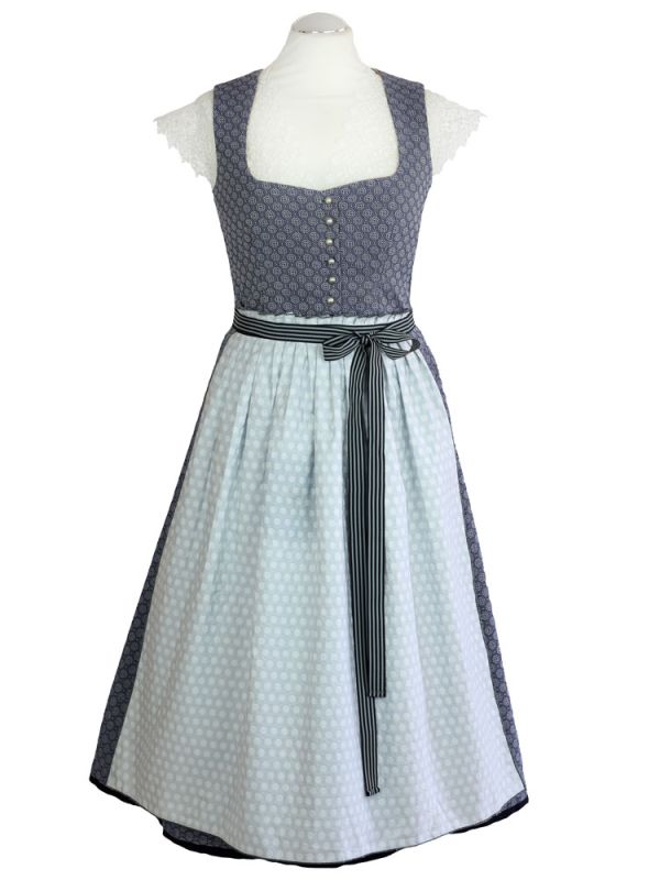 Dirndl mit Schürze, Baumwolle / Jaquard