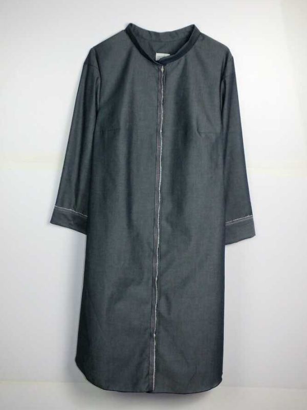 Kleid Tunika denimblu mit Taschen