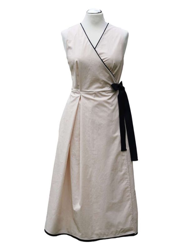 Wickelkleid in cremeweiß