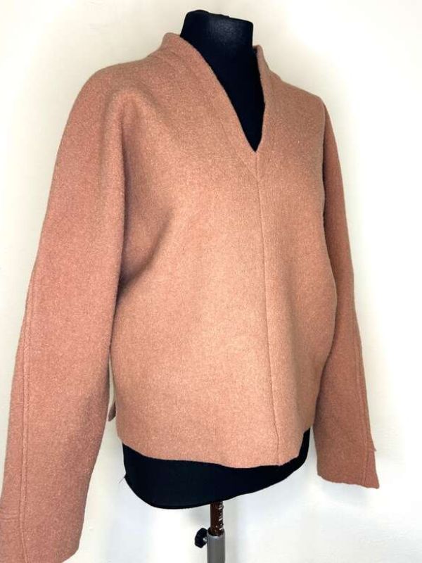 Walkpulli V-Ausschnitt Rosenholz