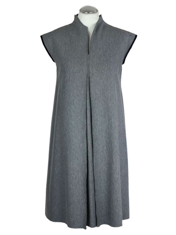 Kleid / Baumwolle, Jersey, graumélange