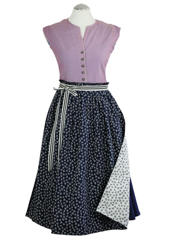 Dirndl mit Schürze, Baumwolle gestreift, Tencel