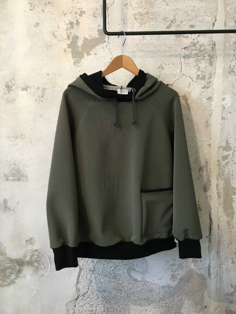 Softshellhoodie gefüttert mit Kapuze in khaki_01