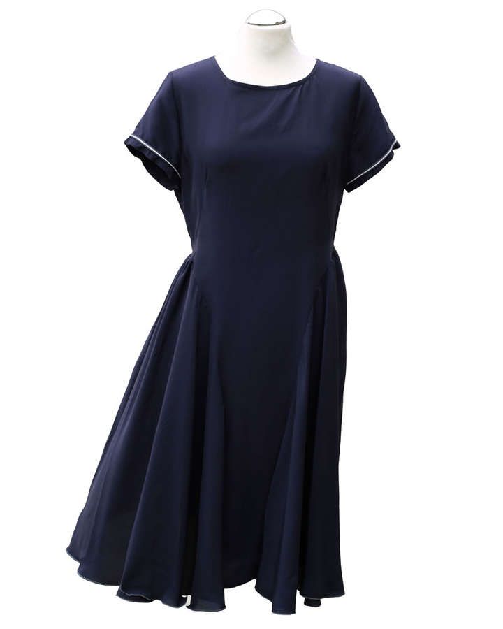 Seidenkleid navy