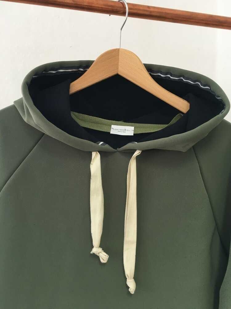 Softshellhoodie gefüttert mit Kapuze in khaki