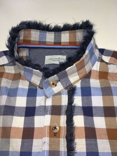 Bluse Karo mit Rüsche Baumwolle circular