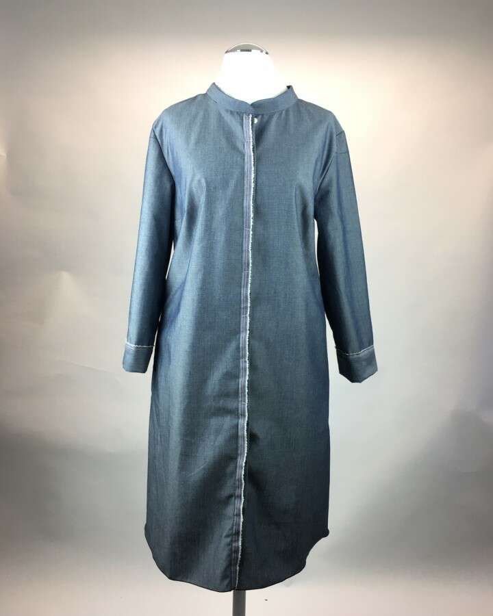 Kleid Tunika denimblu mit Taschen_02