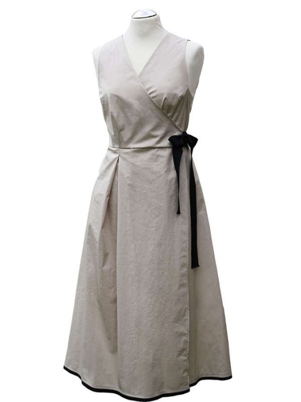 Kleid zum Wickeln, sandfarben