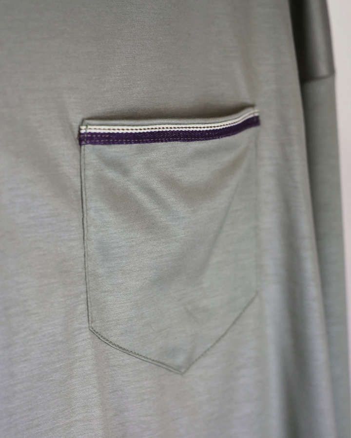 T-Shirt // Jersey Baumwolle, 3/4 Arm, schiefergrün_02