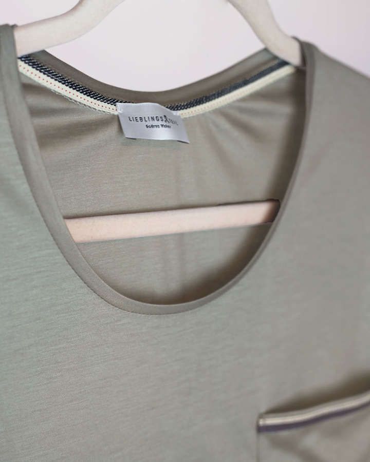 T-Shirt // Jersey Baumwolle, 3/4 Arm, schiefergrün_03
