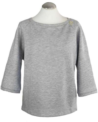 Pulli mit halbarm in der Farbe graumélange