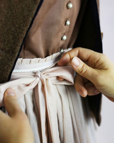 Schürze, Baumwolle Voile, puderrosa // Detail 5