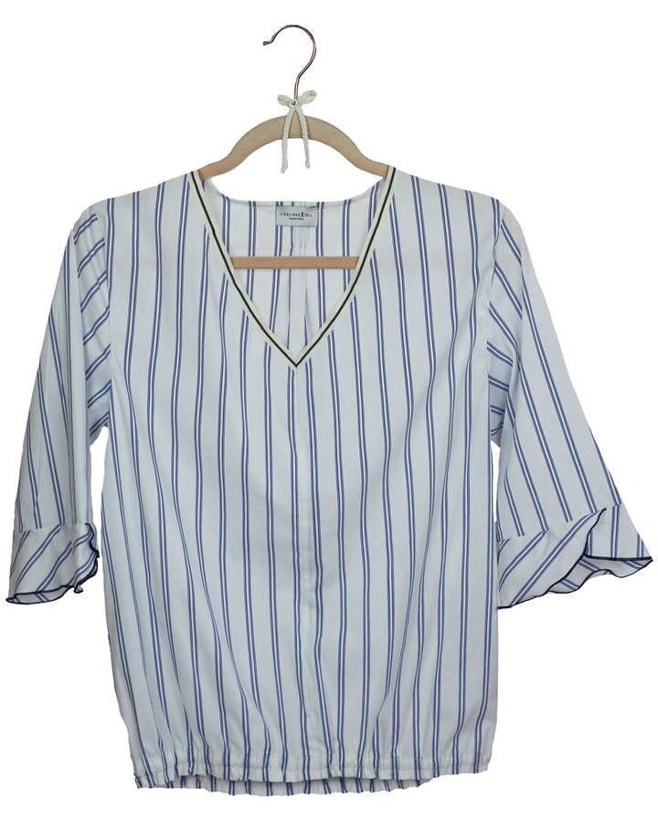 Bluse mit V-Ausschnitt, Baumwolle, halbarm_01