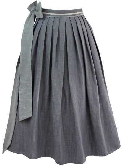 Leinen Dirndl Schürze, grau