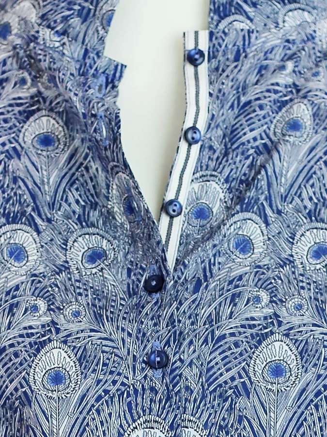 Tunika mit Pfauenfeder Muster, blau_02