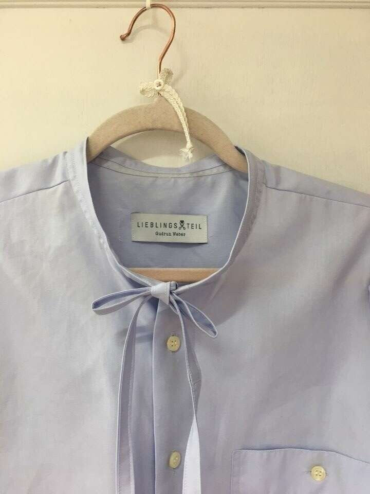 Bluse A-Linie Baumwolle circular hellblau_01