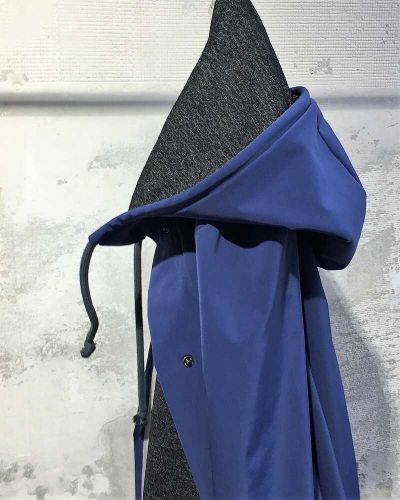 Regenmantel blau, gefüttert , wind- und wasserabweisend