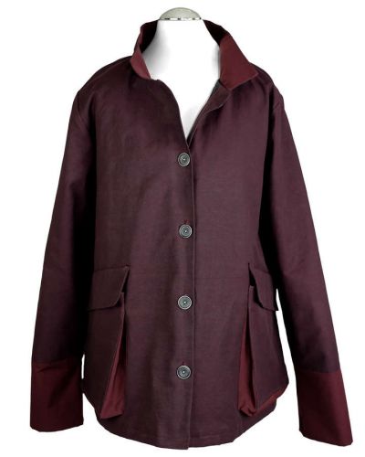 Jacke wind- und wasserabweisend, gefüttert, aubergine // Detail 4