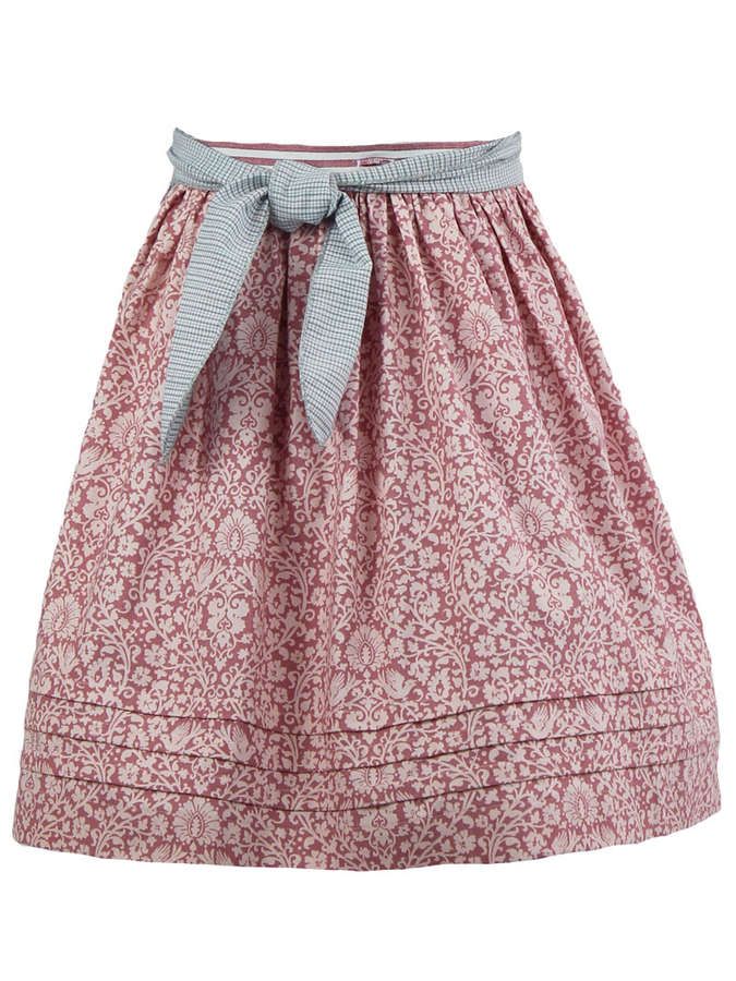 Kinder Baumwoll - Dirndl hellblau mit Schürze, altrosa_01