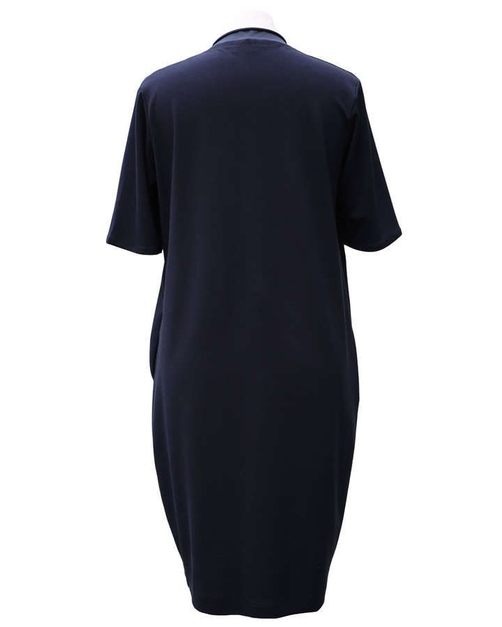 Sweatkleid in Jersey Punto di Roma in navy_01