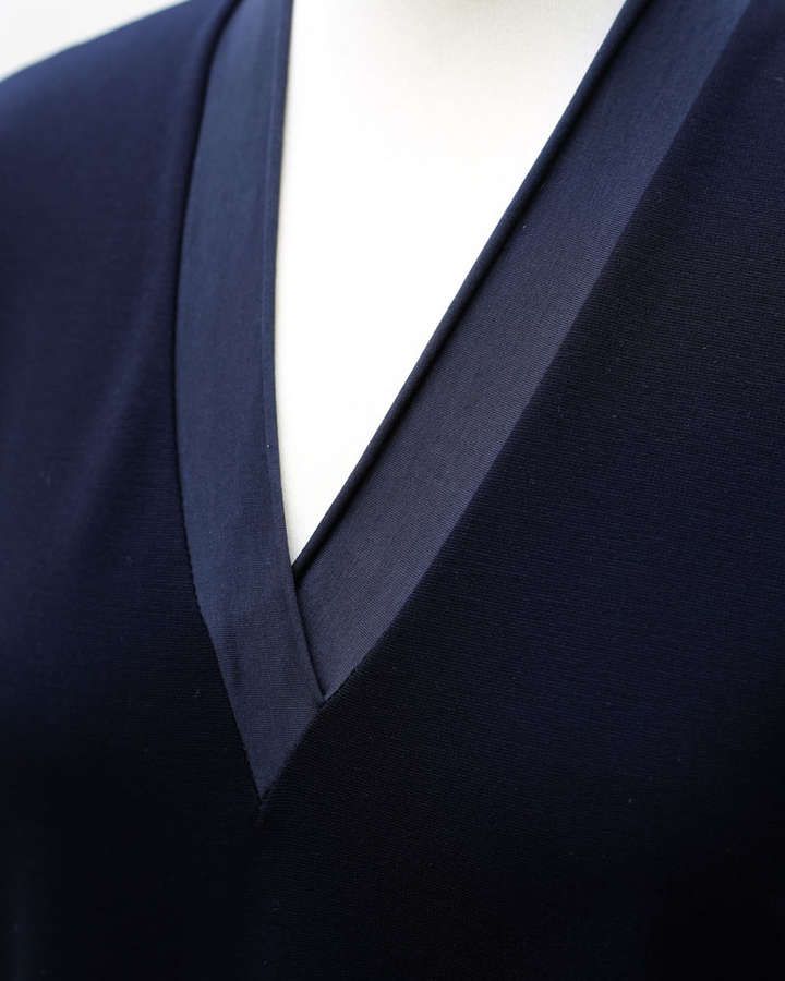 Sweatkleid in Jersey Punto di Roma in navy_03
